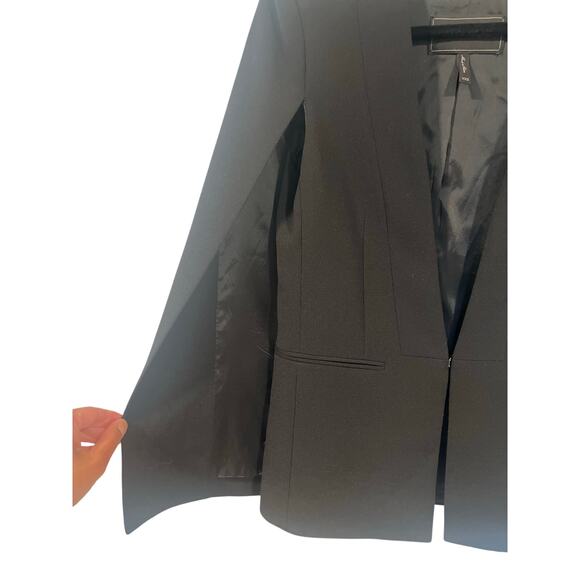BCBGMAXAZRIA Upas Cape Blazer Jacket Black Formal Cocktail XXS - Picture 4 of 8
